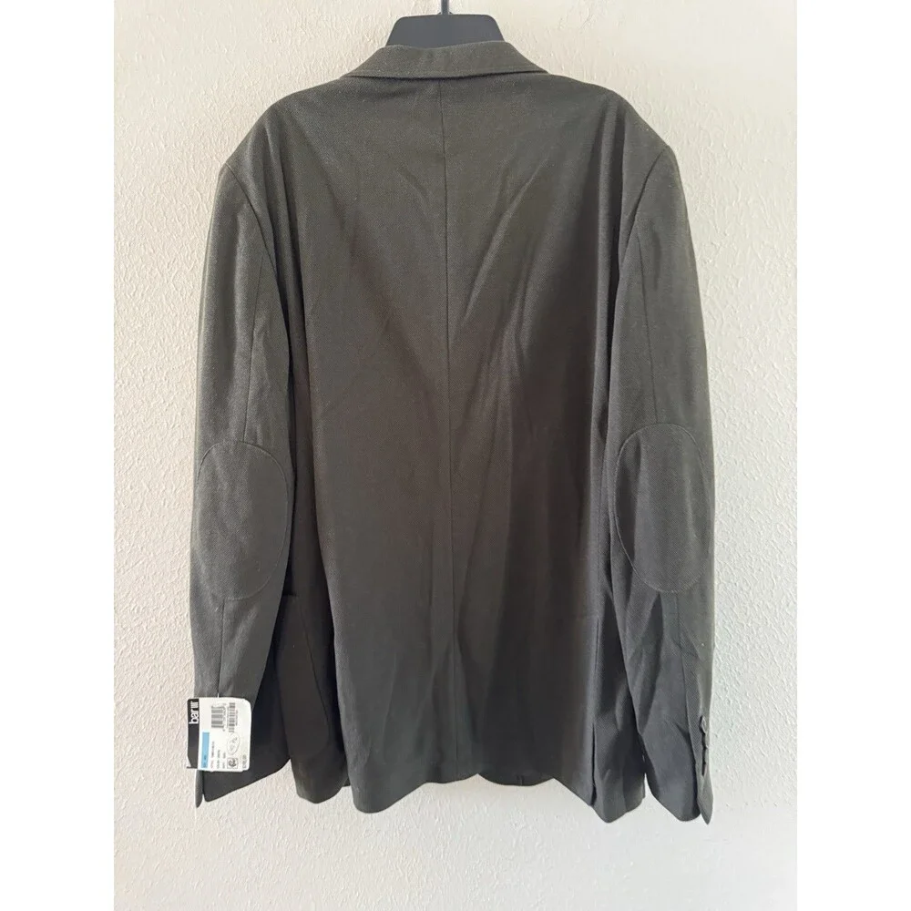 bar III Slim-Fit Knit Sport Coat blazer size 40R dark Green casual soft tailored